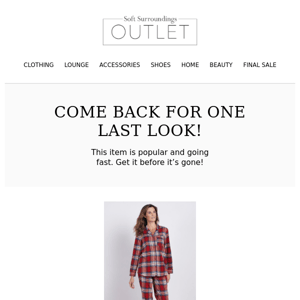 ⌛ Last chance to see the Jolly Good Red Plaid PJ Set again! ⌛