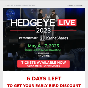 Hedgeye Live 2023: Don't miss the best investing event of the year