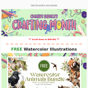 NEW 🌈 FREE Magical Watercolor Design Sets 🐘