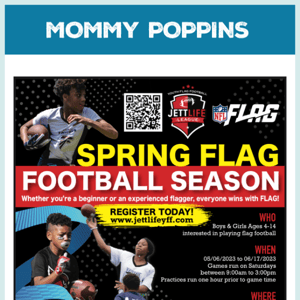 🚩🏈 Jettlife Youth Flag Football League Spring Registration Is Now Open