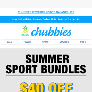 Buy 3 Get $40 Off: Summer Sport Bundles