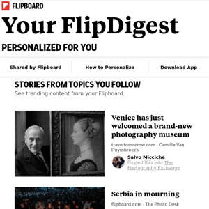 What's new on Flipboard: Stories from Travel, Europe, U.S. Politics and more