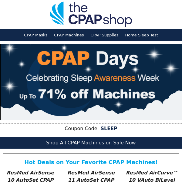 After Hours Sale! 🔥 CPAPs Starting at ONLY $349–Prices Increase Tomorrow