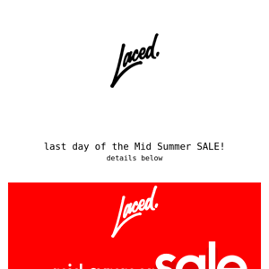 LAST DAY up to 50% off
