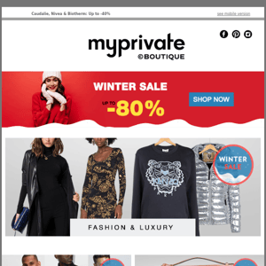 WINTER SALE up to -80%: Max Mara | Karl Lagerfeld | Tommy Hilfiger | Levi's | Michael Kors