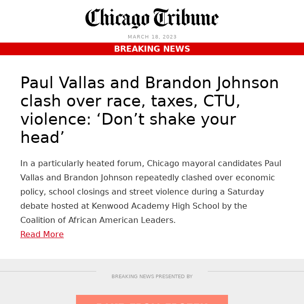 Vallas and Johnson clash over race, taxes and violence