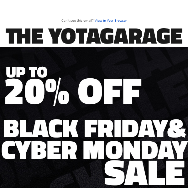 Black Friday Sale at TheYotaGarage