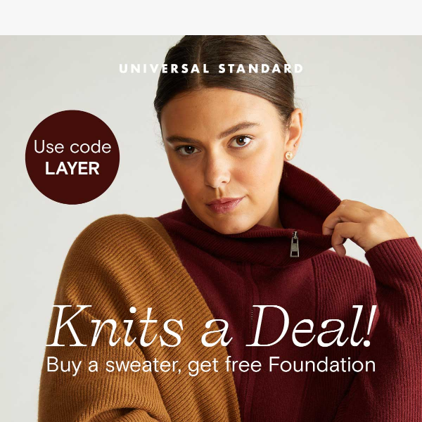 Buy a sweater, get a FREE style