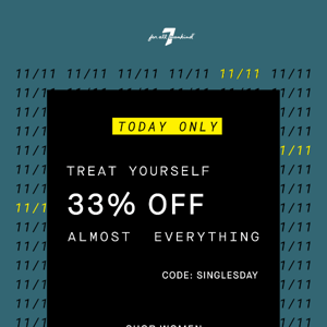 33% Off TODAY ONLY