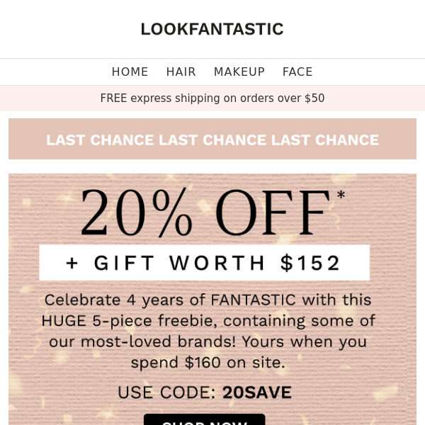 ICYMI 🏃‍♀️ 20% OFF + 5-Piece FREEBIE worth $152