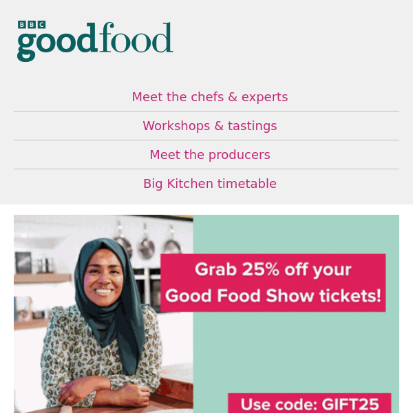 Grab your discount for the Good Food Show Summer!