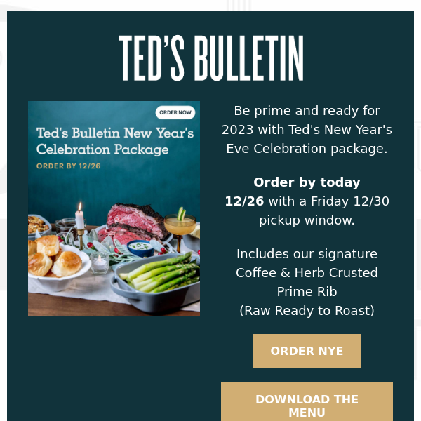 Ring in 2023 with Ted's🥳