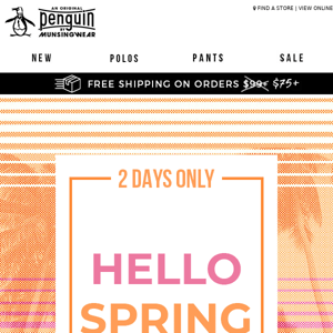 🌻 Spring has sprung. Hello Spring Flash Sale - ­2 days only!