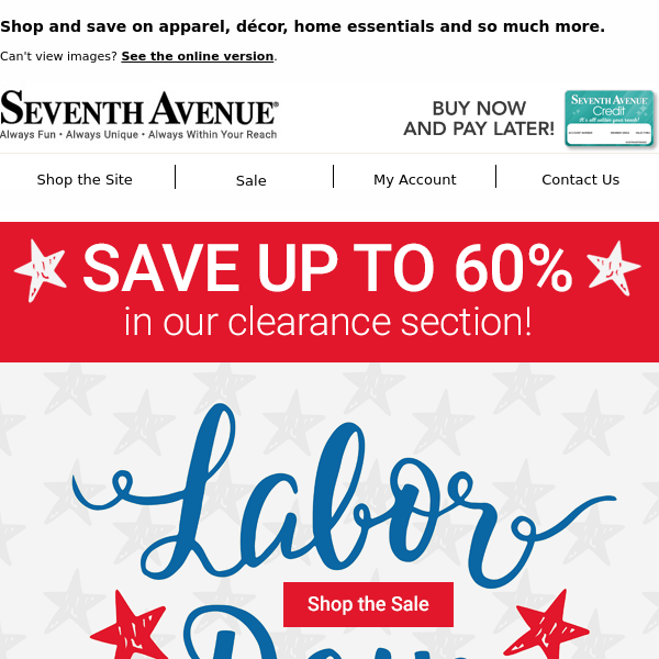 Up to 60% Off for Labor Day – Don’t Miss Out!