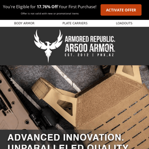 🔎 In the market for some body armor? 🔎