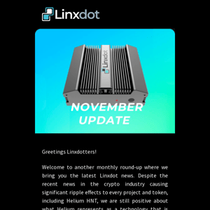 Linxdot November Newsletter
