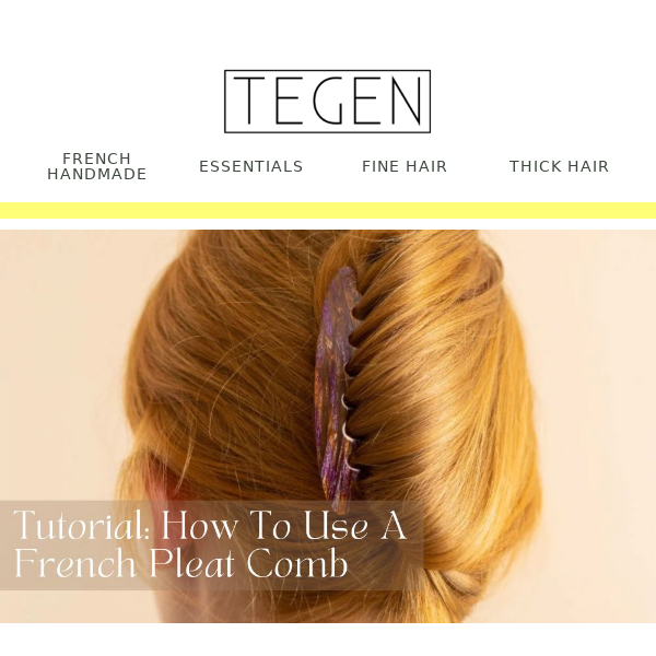How To Create A French Pleat 👱‍♀️ - Tegen Accessories
