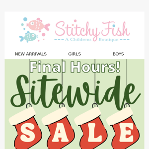 Only Hours Left For Sitewide Savings! ⏰