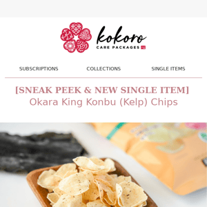 💛[SNEAK PEEK & NEW SINGLE ITEM] Okara King Konbu (Kelp) Chips