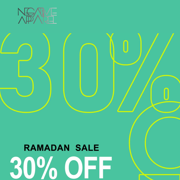 FLAT 30% OFF Ramazan Sale is now live!