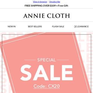 Hi annie-cloth, We've Got Unbeatable Prices This Weekend! 💃💰