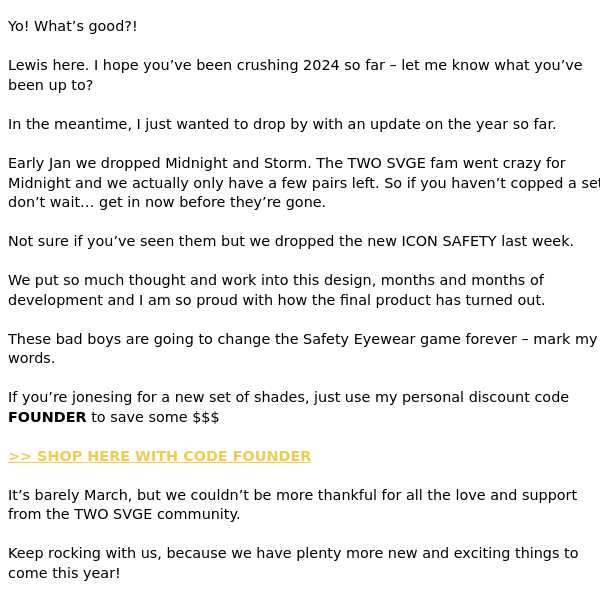 Must Read! (Message from Founder)