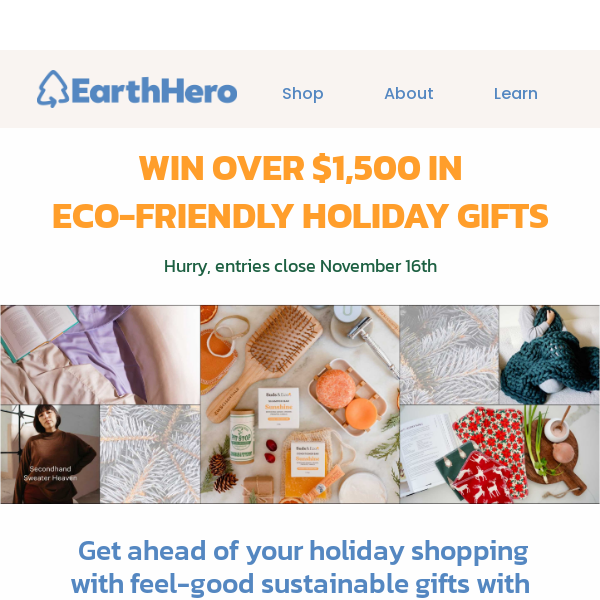 🎁 WIN $1,500+ IN ECO-FRIENDLY GIFTS! 🌱