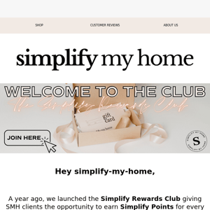 📣 HAVE YOU JOINED THE SIMPLIFY REWARDS CLUB? 💎