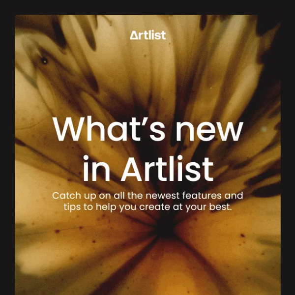 Artlist.io, discover the latest updates and highlights in Artlist