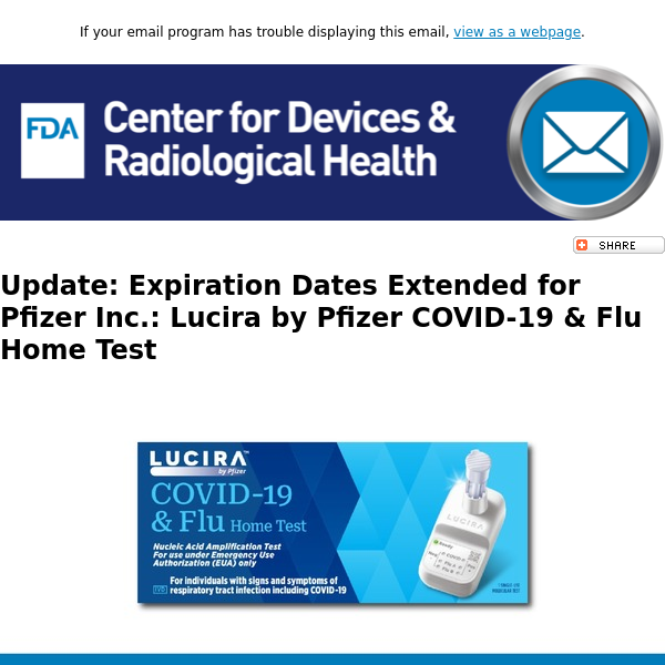 Extended Expiration Dates for OTC COVID-19 At-Home Test