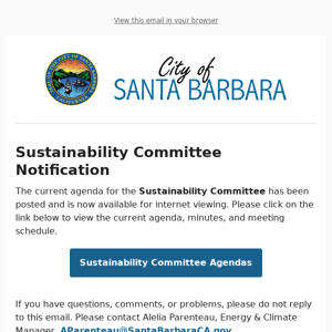 Sustainability Committee - Agenda Posting Notification