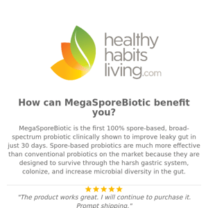 What are the benefits of MegaSporeBiotic?