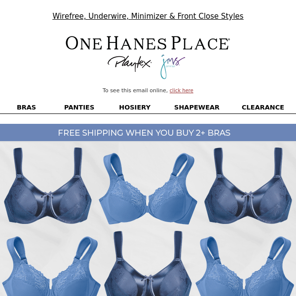 It's a Blue Monday! 💙 Bras from $14.99 - One Hanes Place