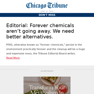 Editorial: Forever chemicals aren’t going away. We need better alternatives.