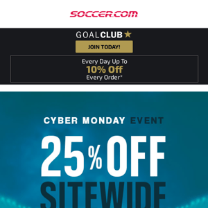 CYBER MONDAY: Shop 25% OFF Sitewide!