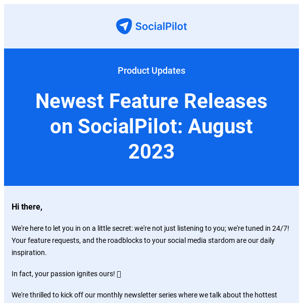 New Features Released in August 2023