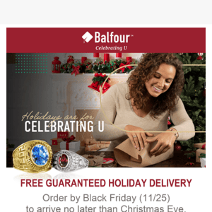 Free Guaranteed Holiday Delivery!