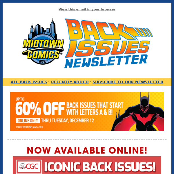 Back Issues This Week: Batman, Iron Man, Avengers, Captain America, and more!