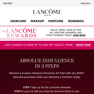 Love Lancôme Beauty? Join Us!