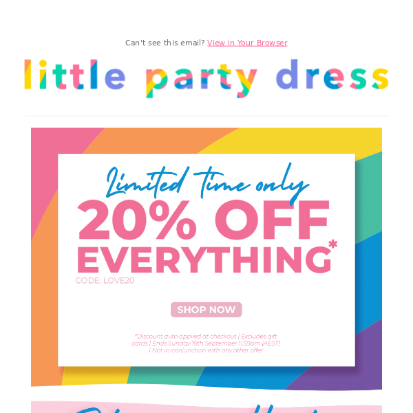 🎉 20% off EVERYTHING. Limited time. 🥳