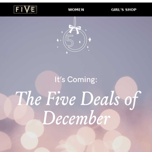 The 5 Deals of December ❄️