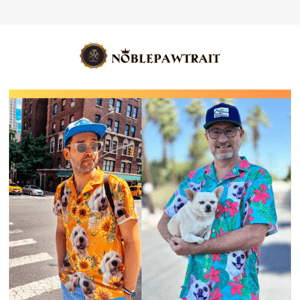 🤣 It's time to unleash the luau with our custom Hawaiian shirt featuring your pet's face - the ultimate fashion statement for the most stylish pet owners!