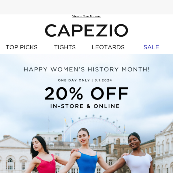 24 Hours ONLY: 20% OFF! Happy Women's History Month!