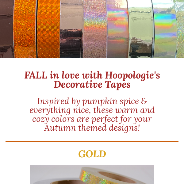 FALL in Love with Hoopologie Decorative Tapes 🍂