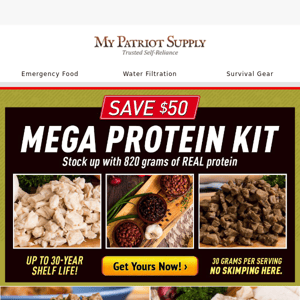 MEGA savings for MEGA survival!