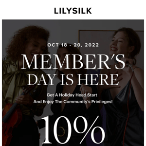 👑Member's Day: 10% off + early access!
