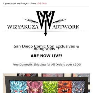 Comic Con Exclusives & Autographs are LIVE! || Wizyakuza.com