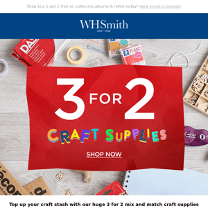 3 For 2 Art & Craft Supplies – Shop Now