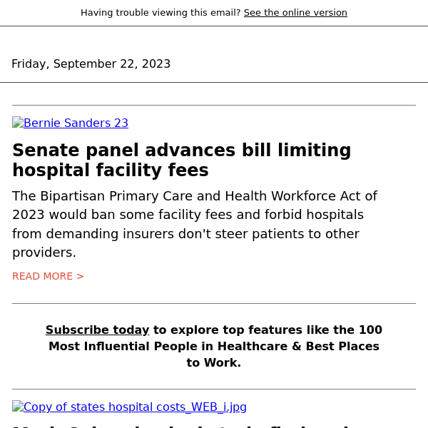 Senate panel advances bill limiting hospital facility fees