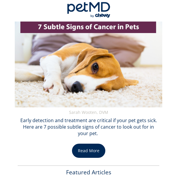 7 Subtle Signs of Cancer in Pets